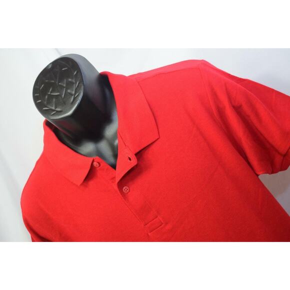 26315 New Mens Izod Casual Short Sleeve Red Golf Polo Shirt Size Large - Picture 1 of 7